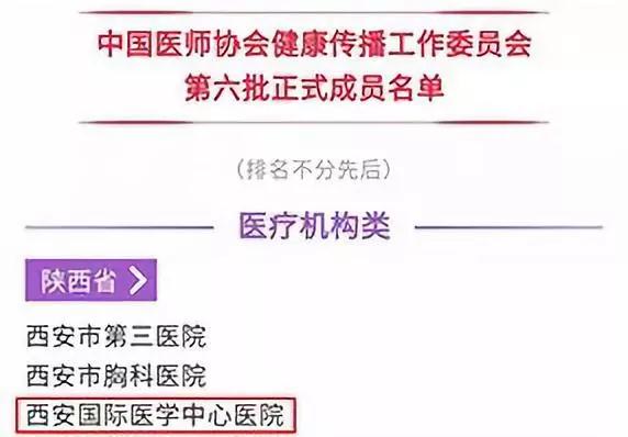 喜訊！西安國際醫(yī)學(xué)中心醫(yī)院成為中國醫(yī)師協(xié)會(huì)健康傳播工作委員會(huì)新成員！